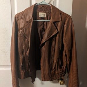 Universal Thread Brown Leather Jacket XS